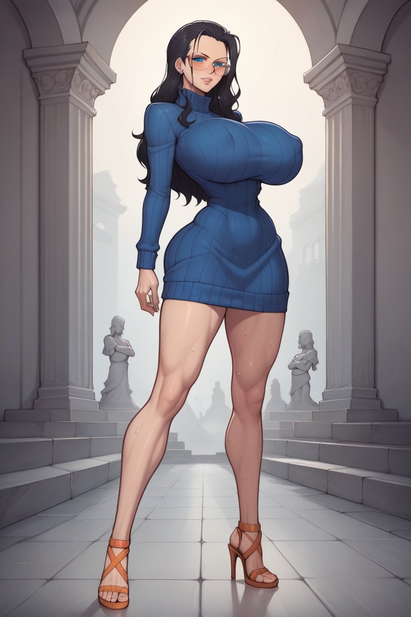 Side View, Arms Crossed, Seductive Facial Expression Hentai AI Porn