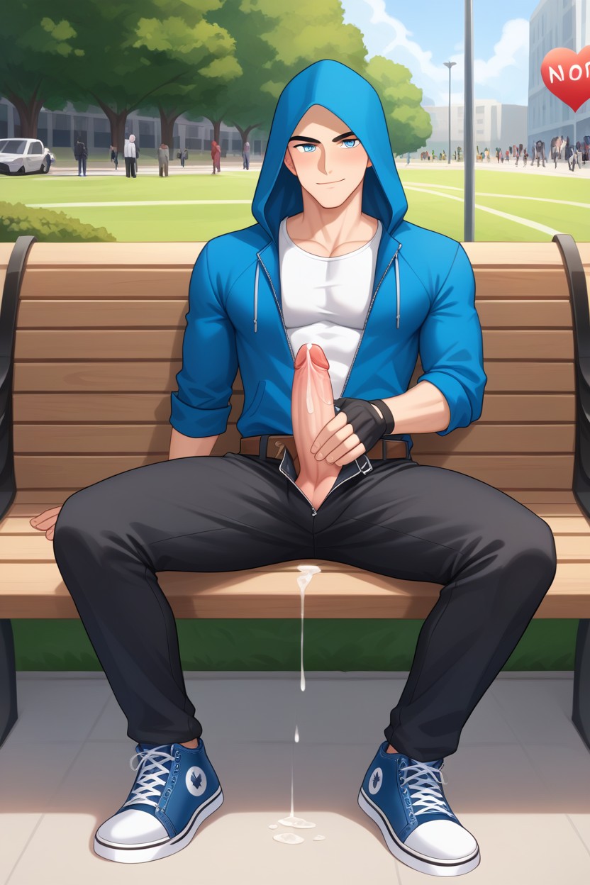 1 Persona, Location Public Park, Side Front View Porno gay IA