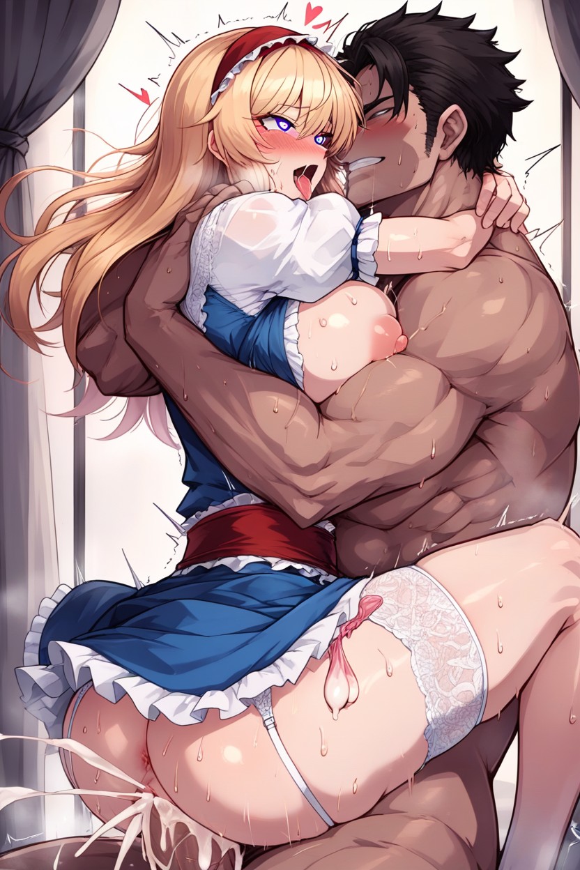 Wide Eyes, Drooling, Woman On Top Hentai AI Porn