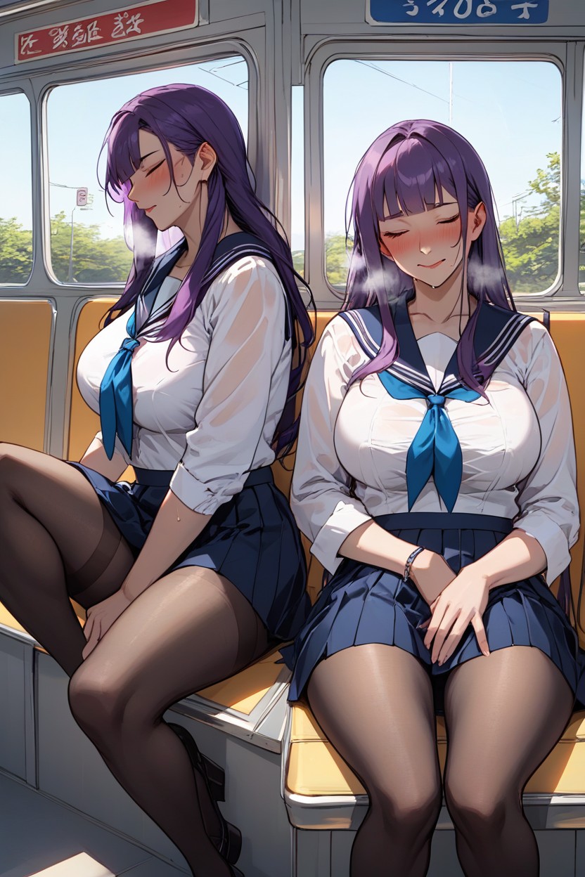 Side View, 18+, Clear Dark Eyes Hentai AI Porn