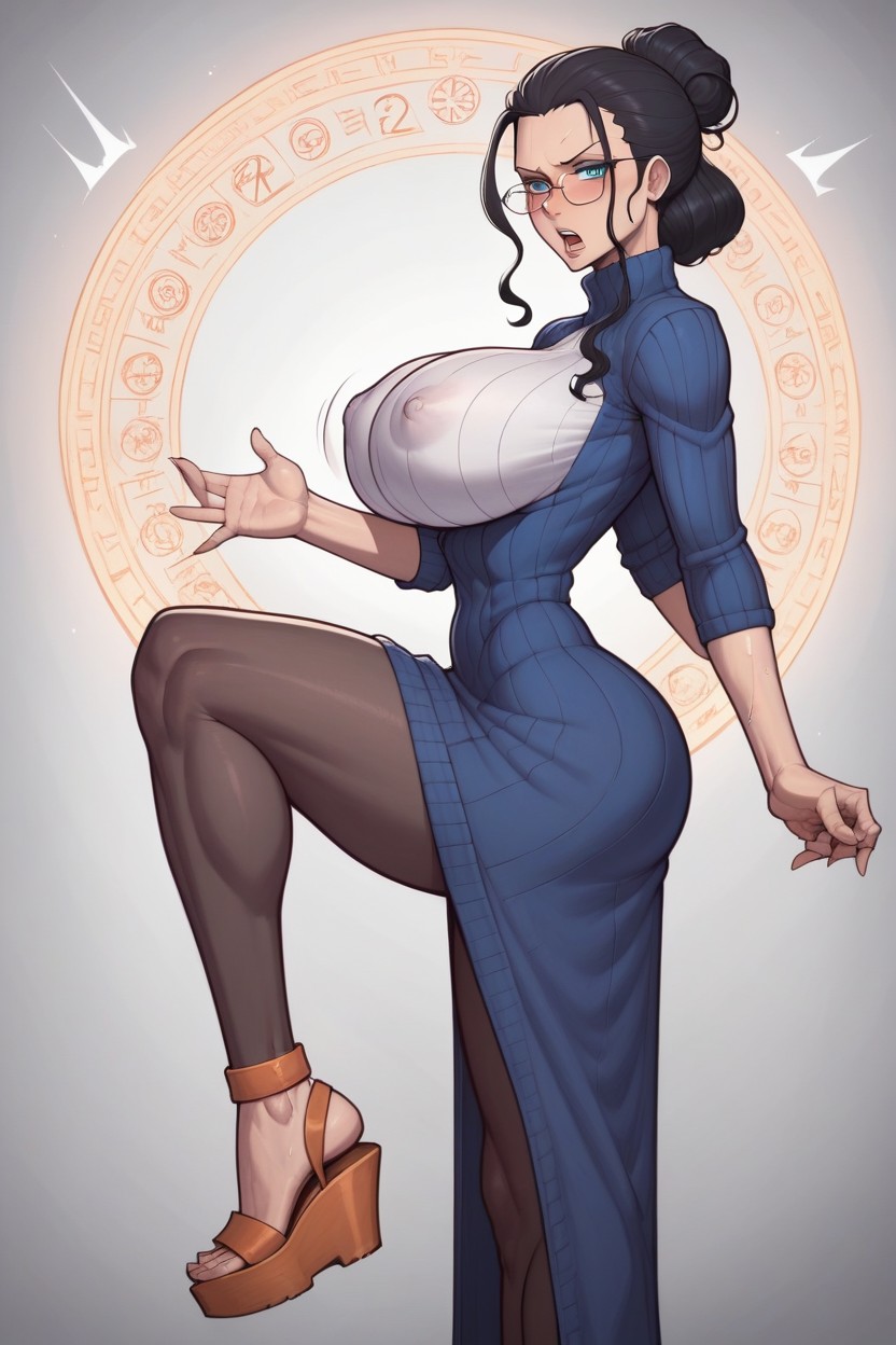 Beautiful Woman, Huge Tribe Muscular Man, Dark Eyeliner Hentai AI Porn