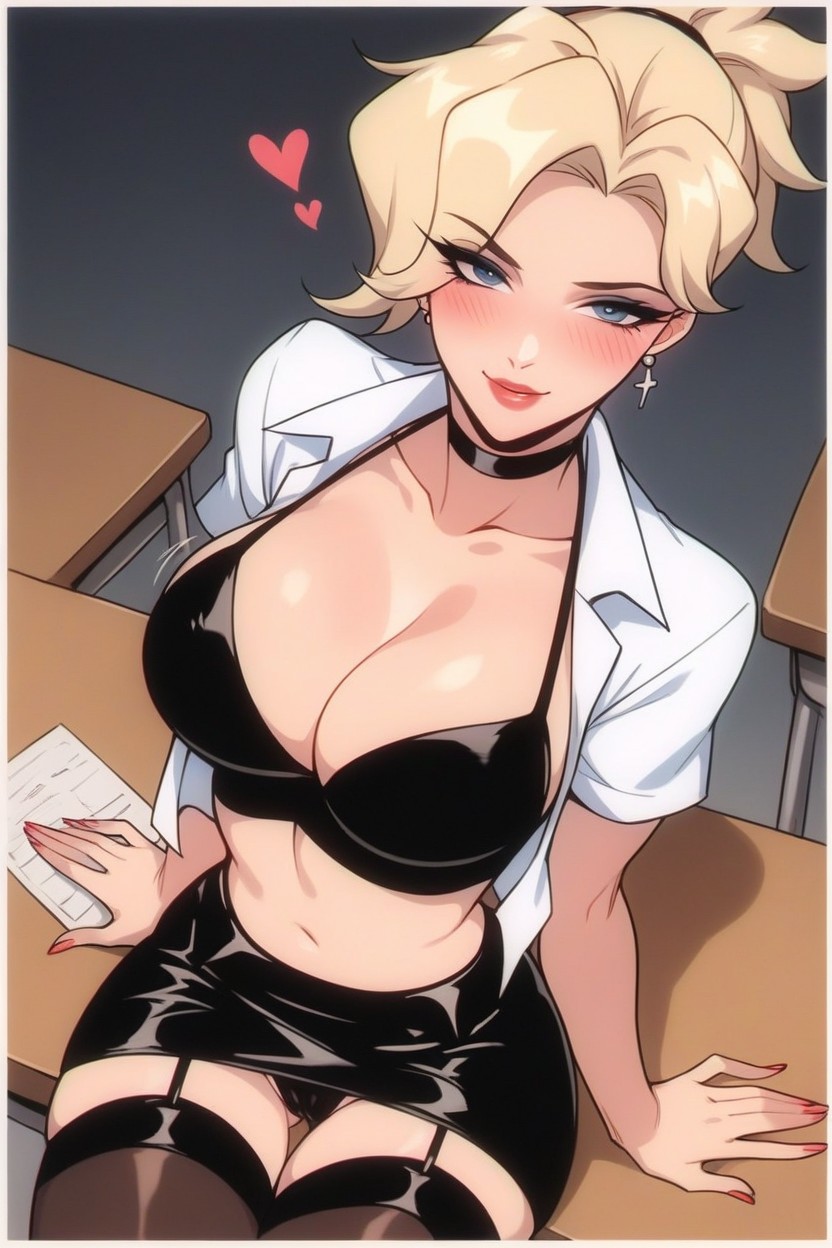Waist, Wide Hips, Looking At Viewer Hentai AI Porn