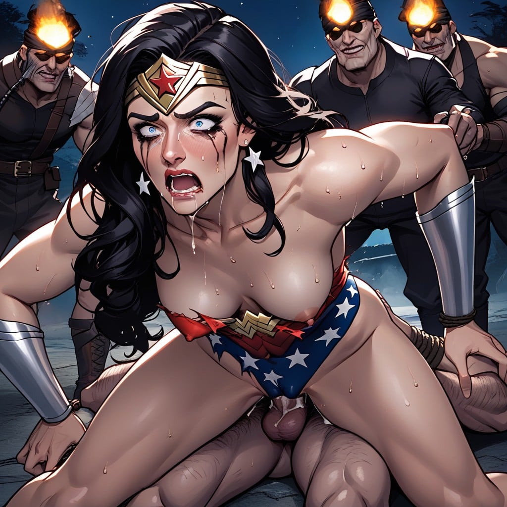 Bandits Remove Her Clothes, Many Naked Bandits Around, Fucked From Behind AI Porn