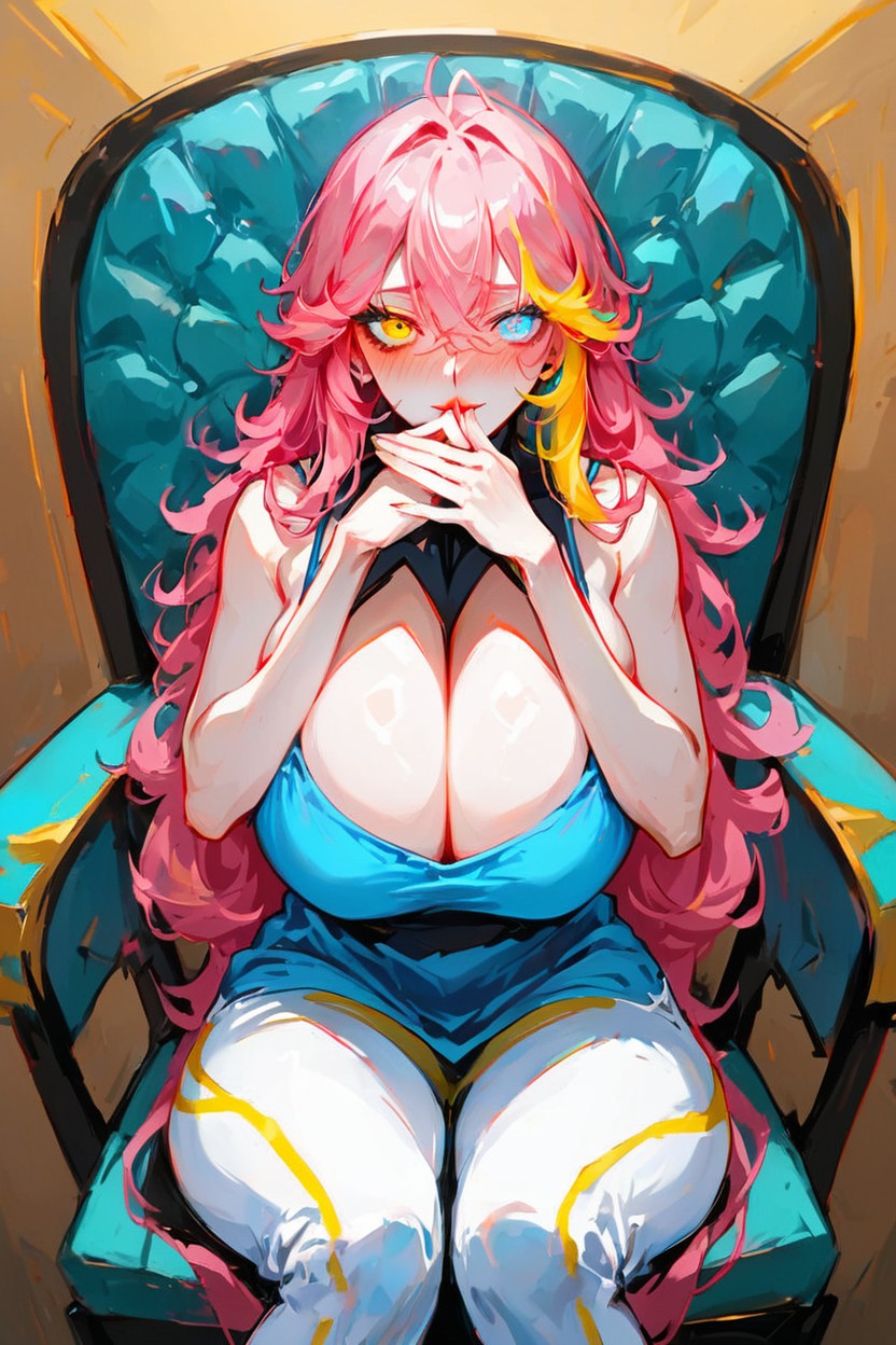 Thick Thighs, Neon Yellow Highlights, Wide Hips Hentai AI Porn