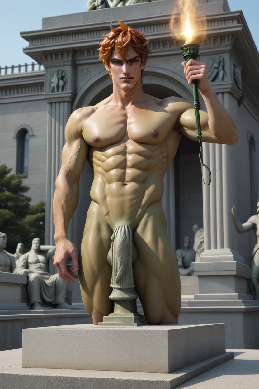 Metal Statue, Tartaglia, Male Statue Of Liberty Porno gay IA