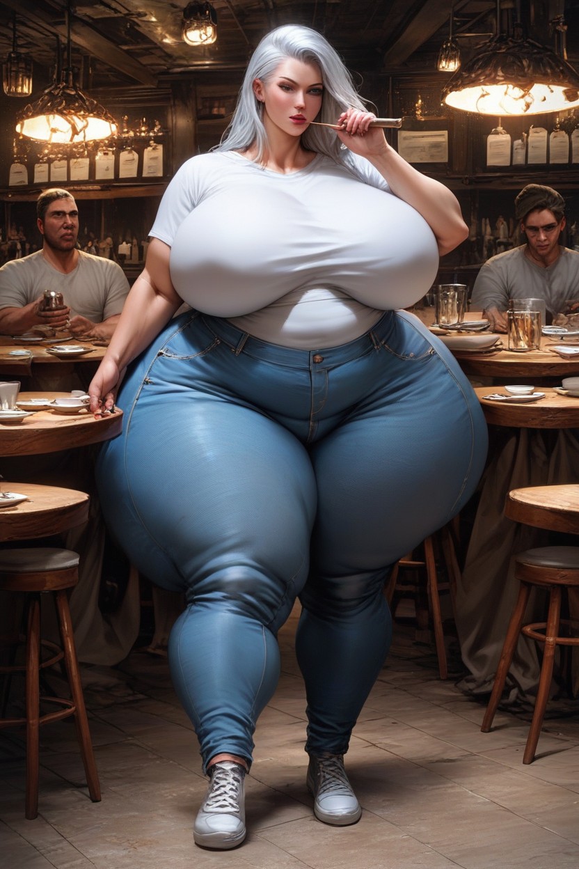Mega Hips, Extremely Large Ass, Ultra Wide Hips AI Porn