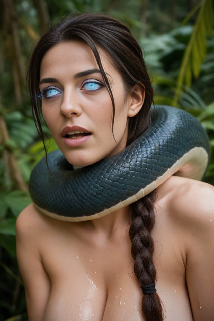 Braided, Biting Lip, Medium Breast AI Porn