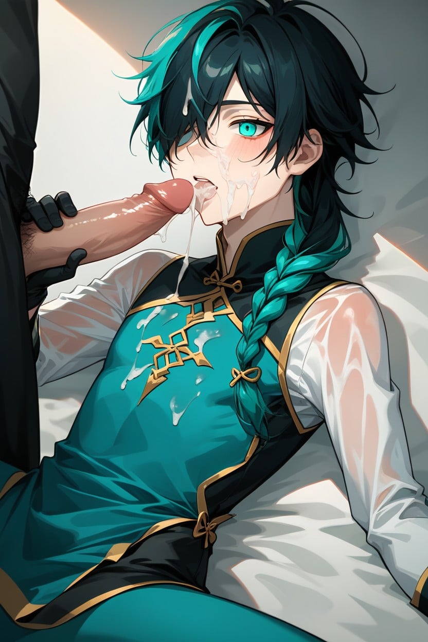 Black Hair, Blowjob, Body AI Gay Porn