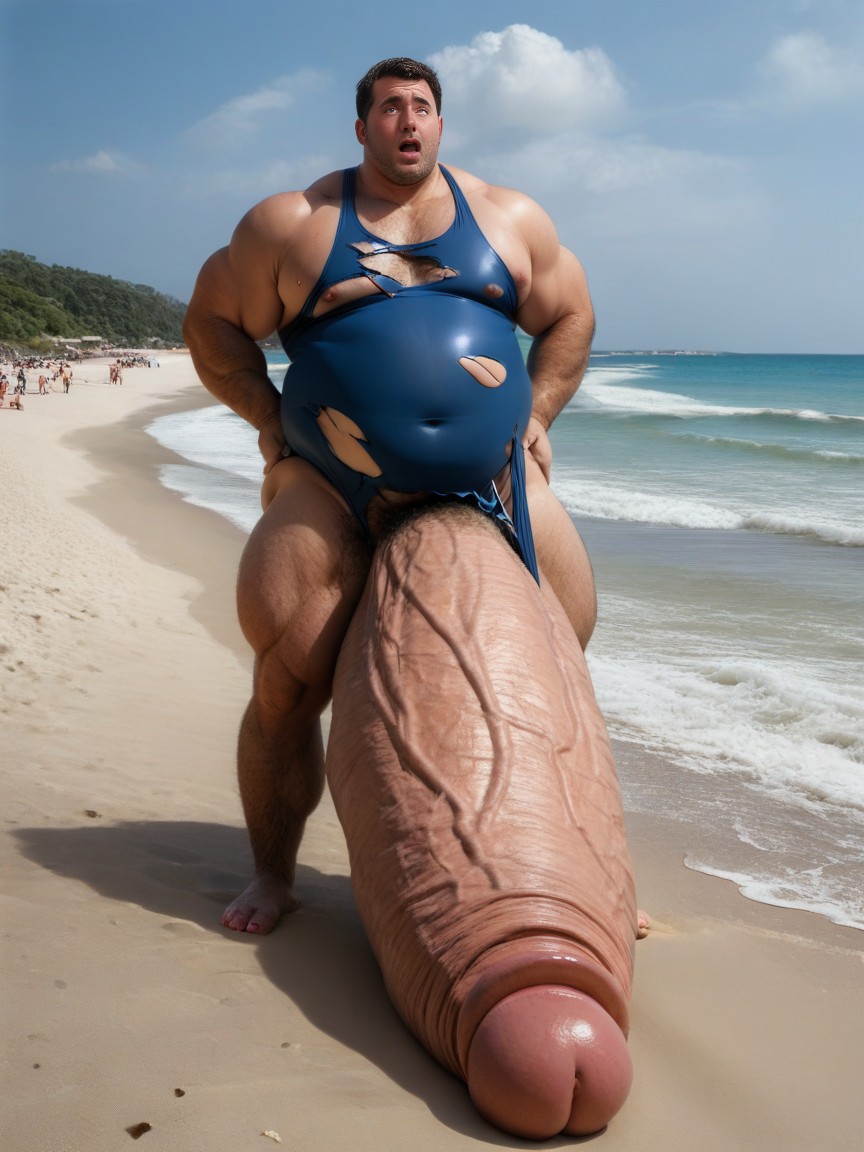 Vello Púbico, Gorda, Sorprendida Porno gay IA