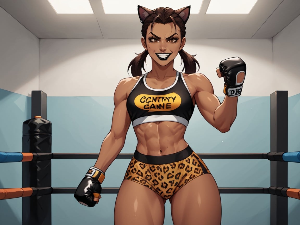 Boxer, Gimnasio, High Color Contrast Porno latina IA