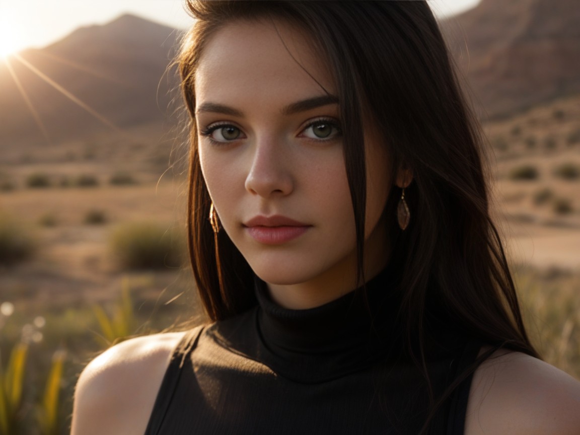 Hair Ribbon, Brown Eyes, Headshot AI Porn