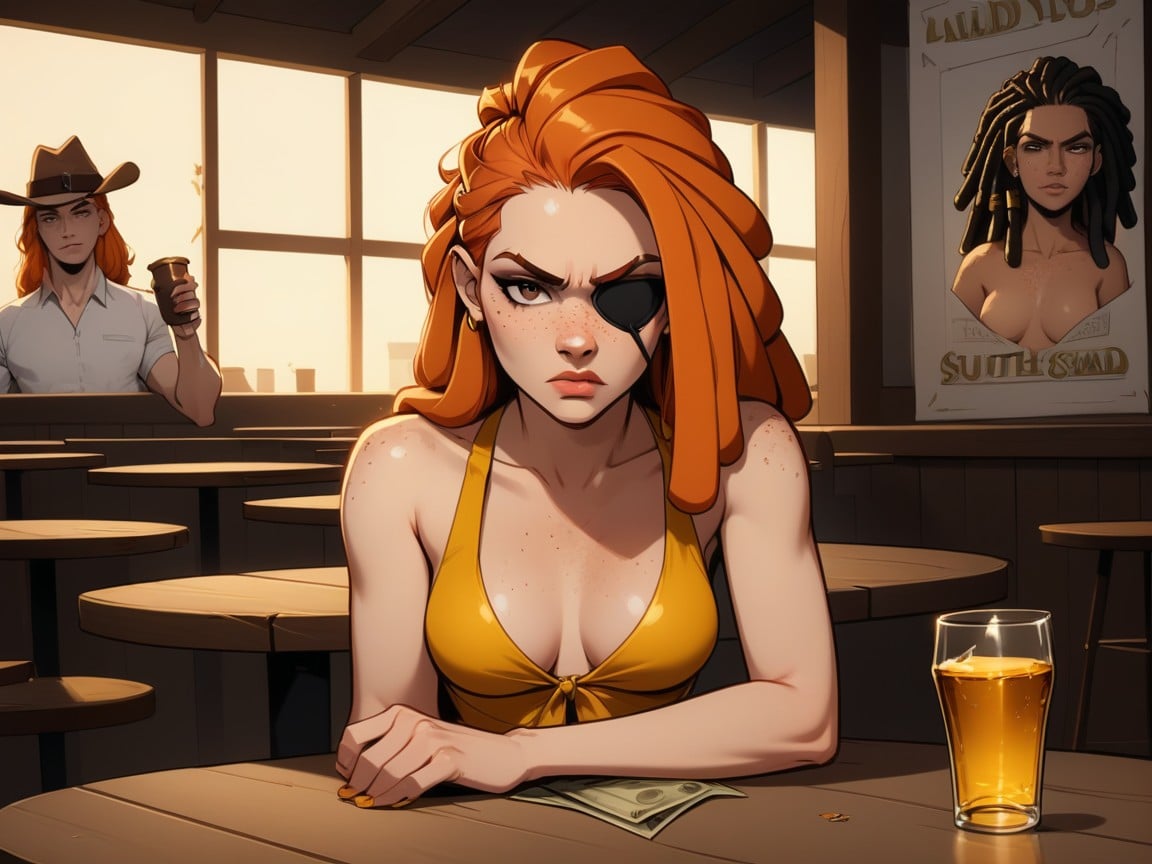 Brown Eyes, Anger Vein, Money On The Table Latina AI Porn