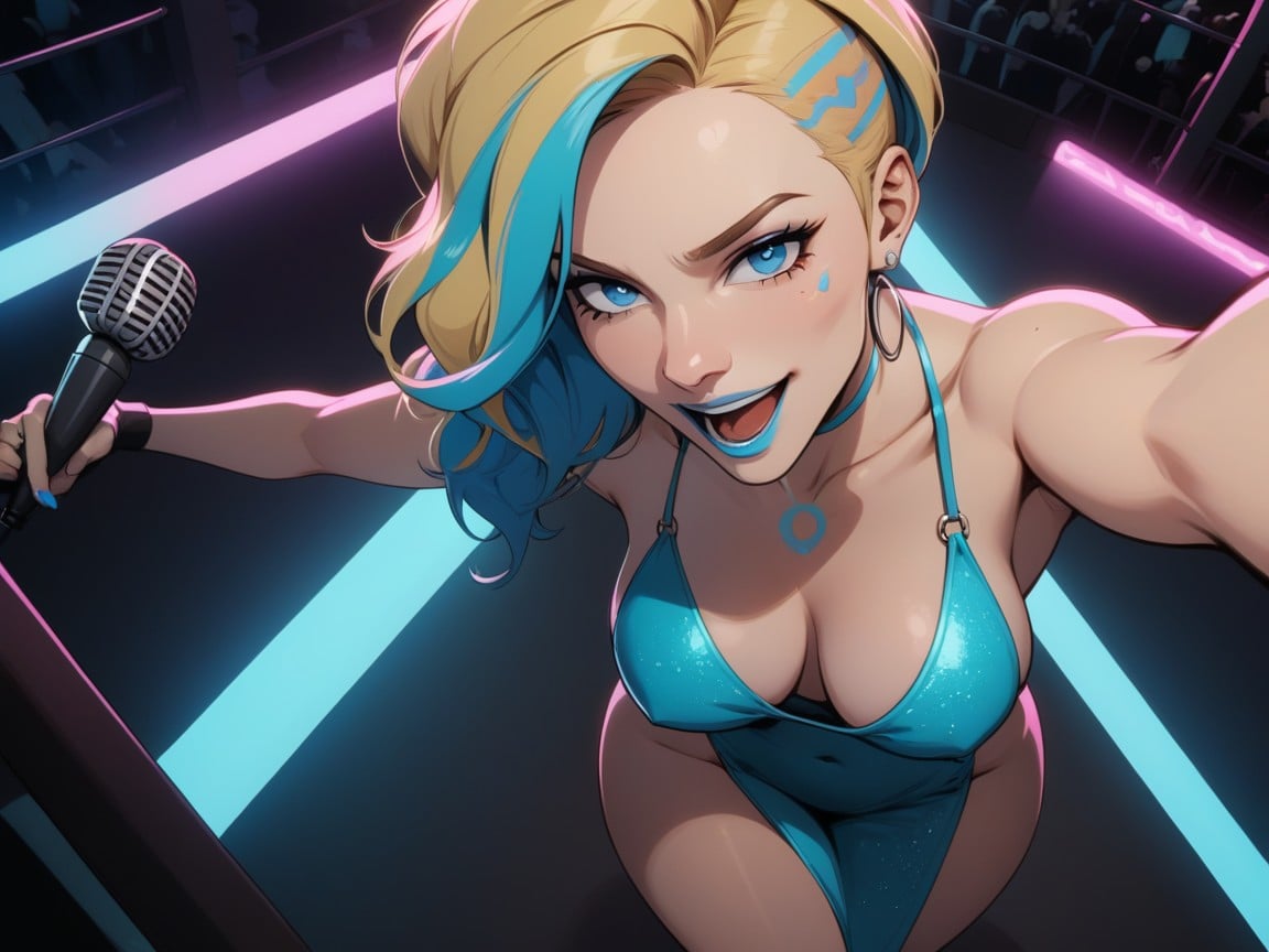 ステージで, Vibrant Colors, Ring Announcer ラティーナAIエロ