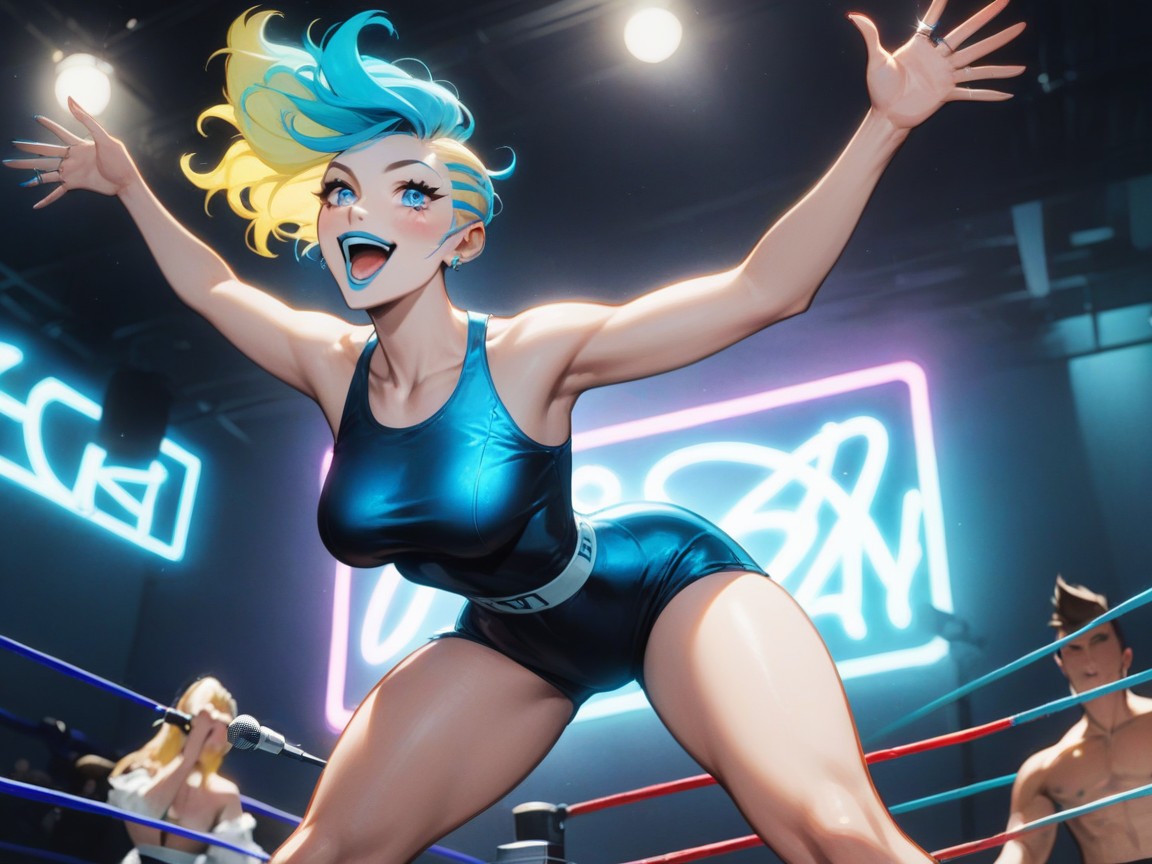 Blonde Hair, Blue Eyes, Blonde Pixie Hair AI Porn