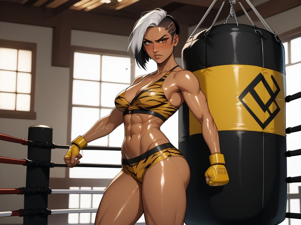 Rectangle Body Type, Squared Torso, Vibrant Colors Latina AI Porn