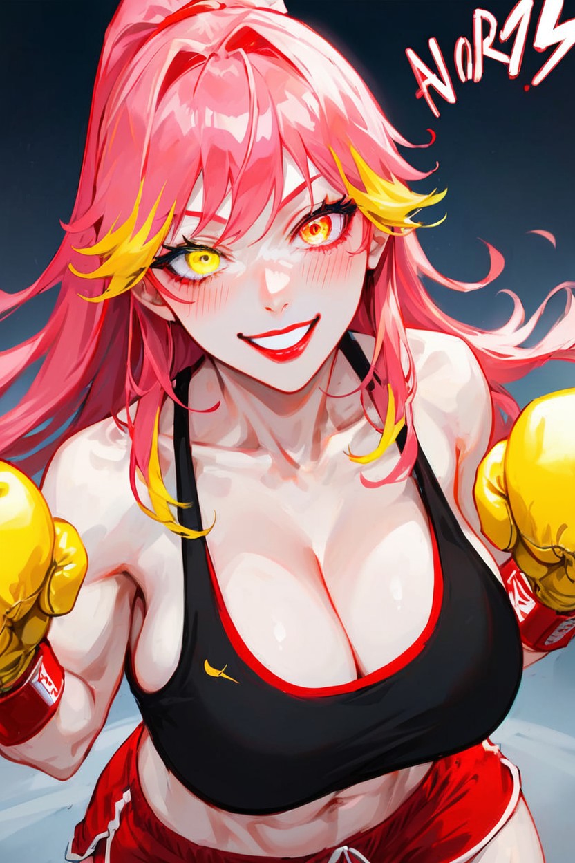 Pale Skin, Fit, Mischievous (smiling While Blushing) Hentai AI Porn