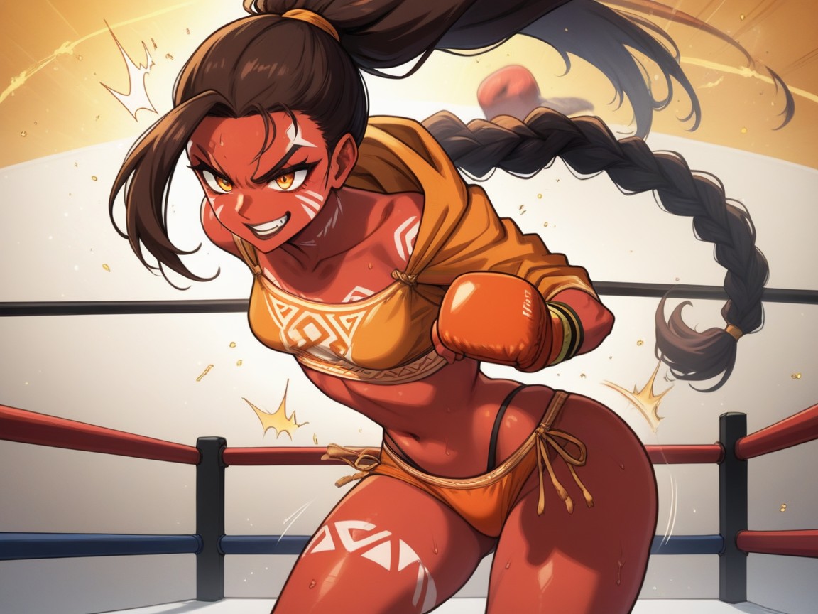 Red Skin, Snatched Waist, Chest And Hips Proportionate AI Porn
