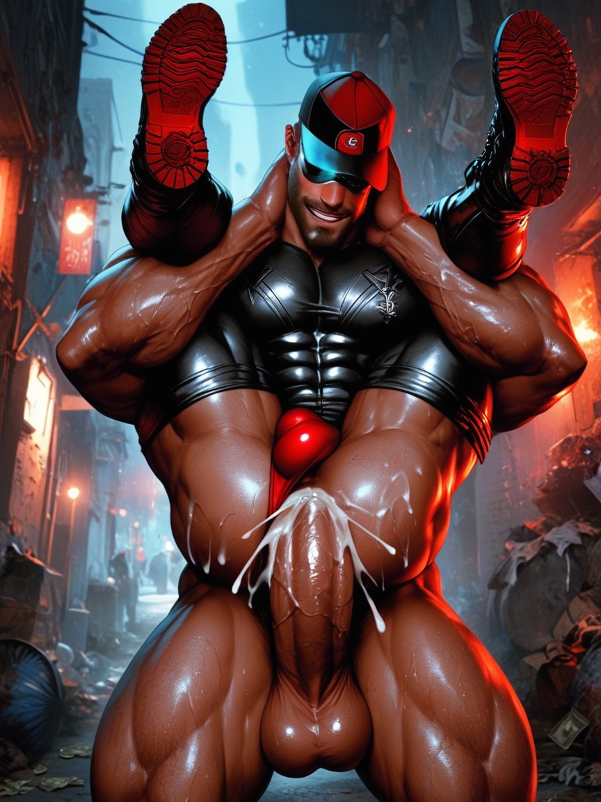 Standing, About, Wearing A Black Backwards Cap Porno gay IA