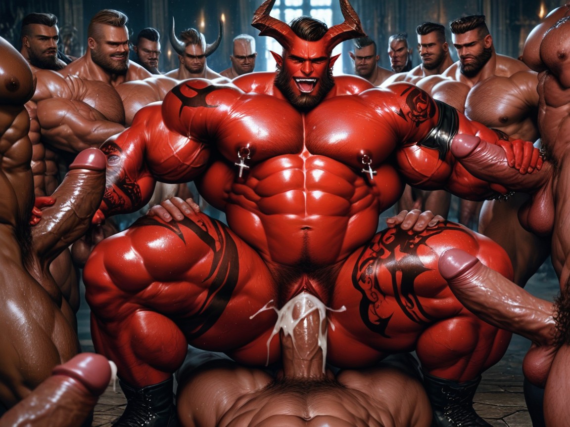 Big Ass, Huge Muscle, Sport Hair AI Gay Porn