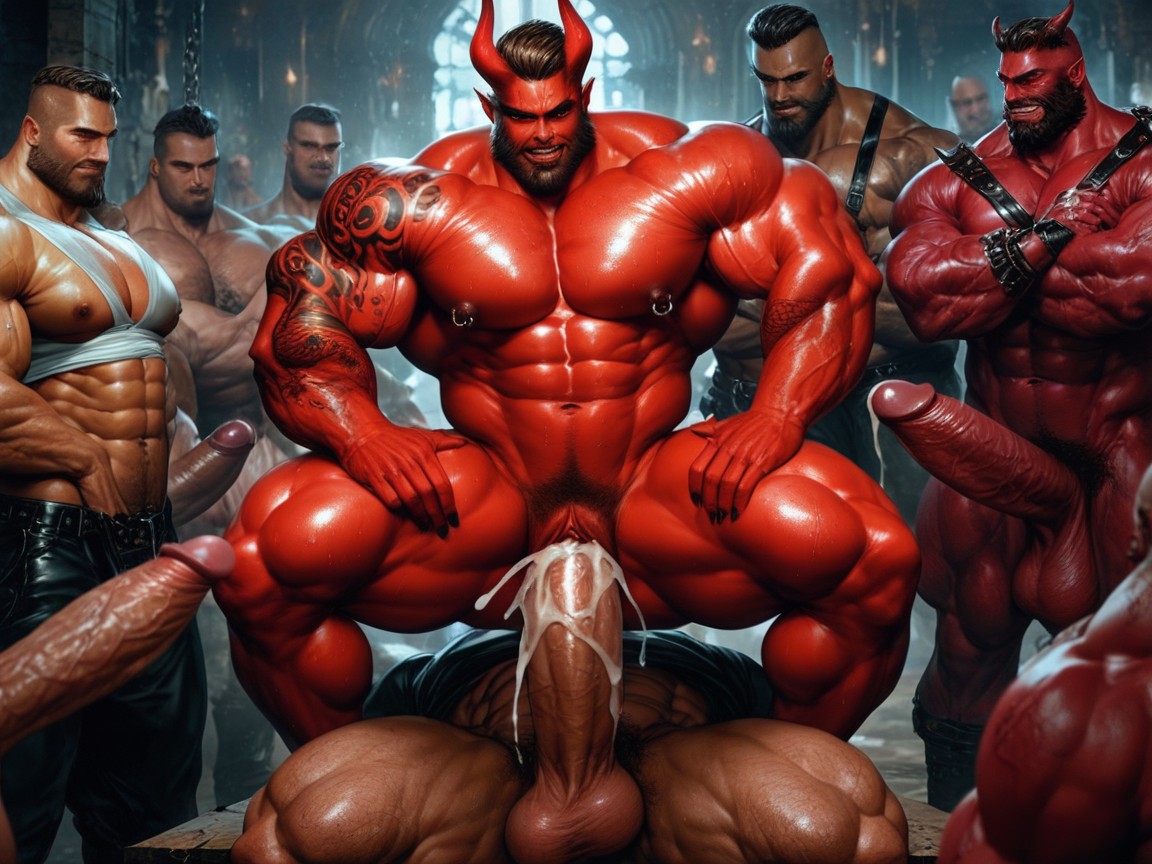 Big Ass, Big Muscle, Muy Corto Porno gay IA