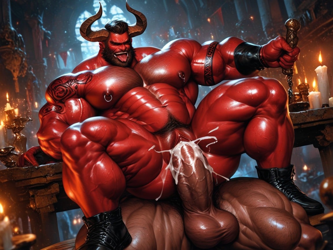 Men, Wet Pussy, Bodybuilder AI Gay Porn