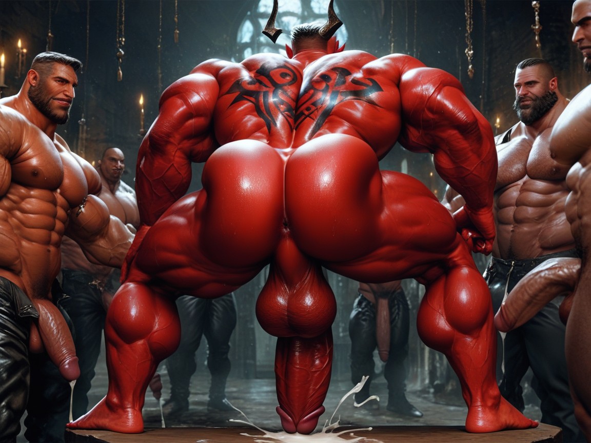 Big Muscle, Wet Pussy, Sport Hair AI Gay Porn