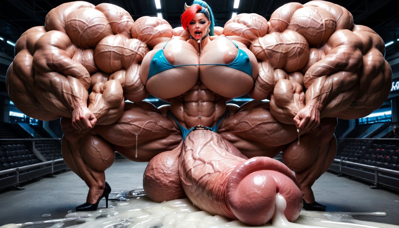 Hyper Cum, Fake Tits, Bukakke Shemale AI Porn