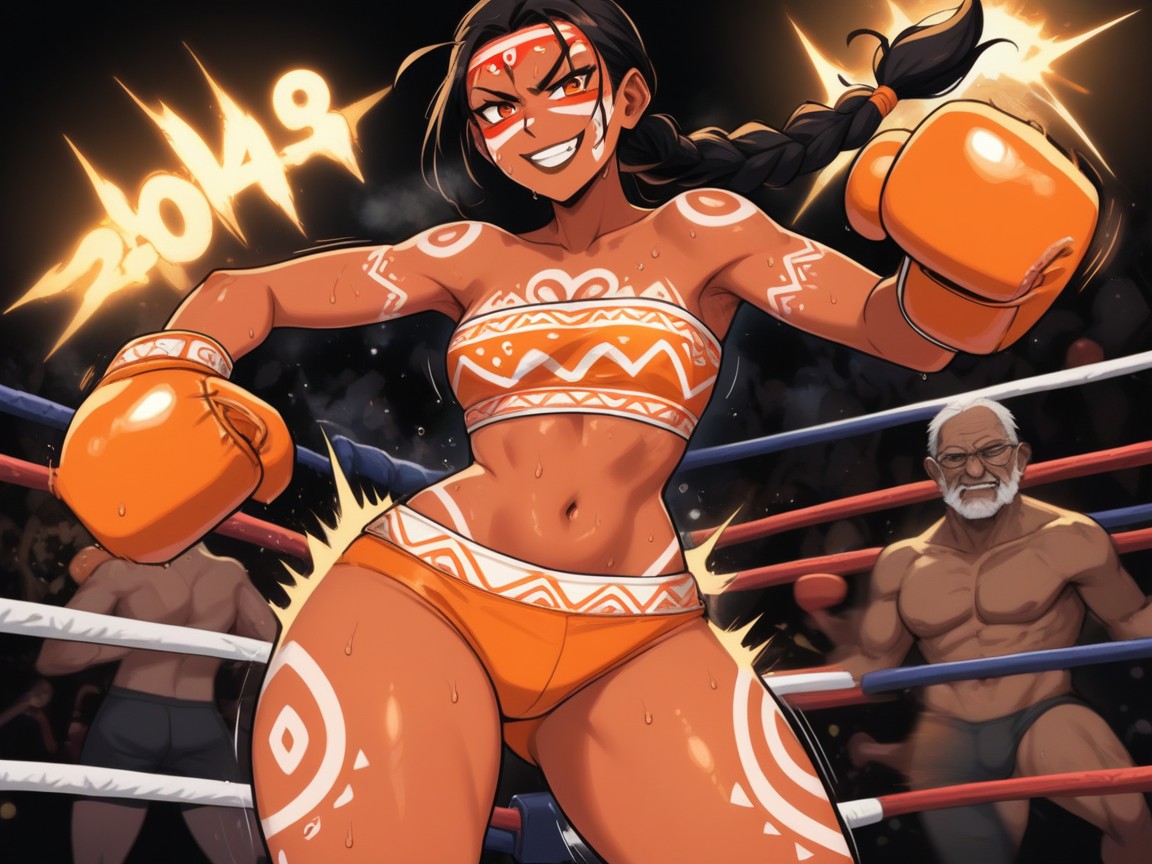 Proud Smug Face, Snatched Waist, Boxer Hentai AI Porn