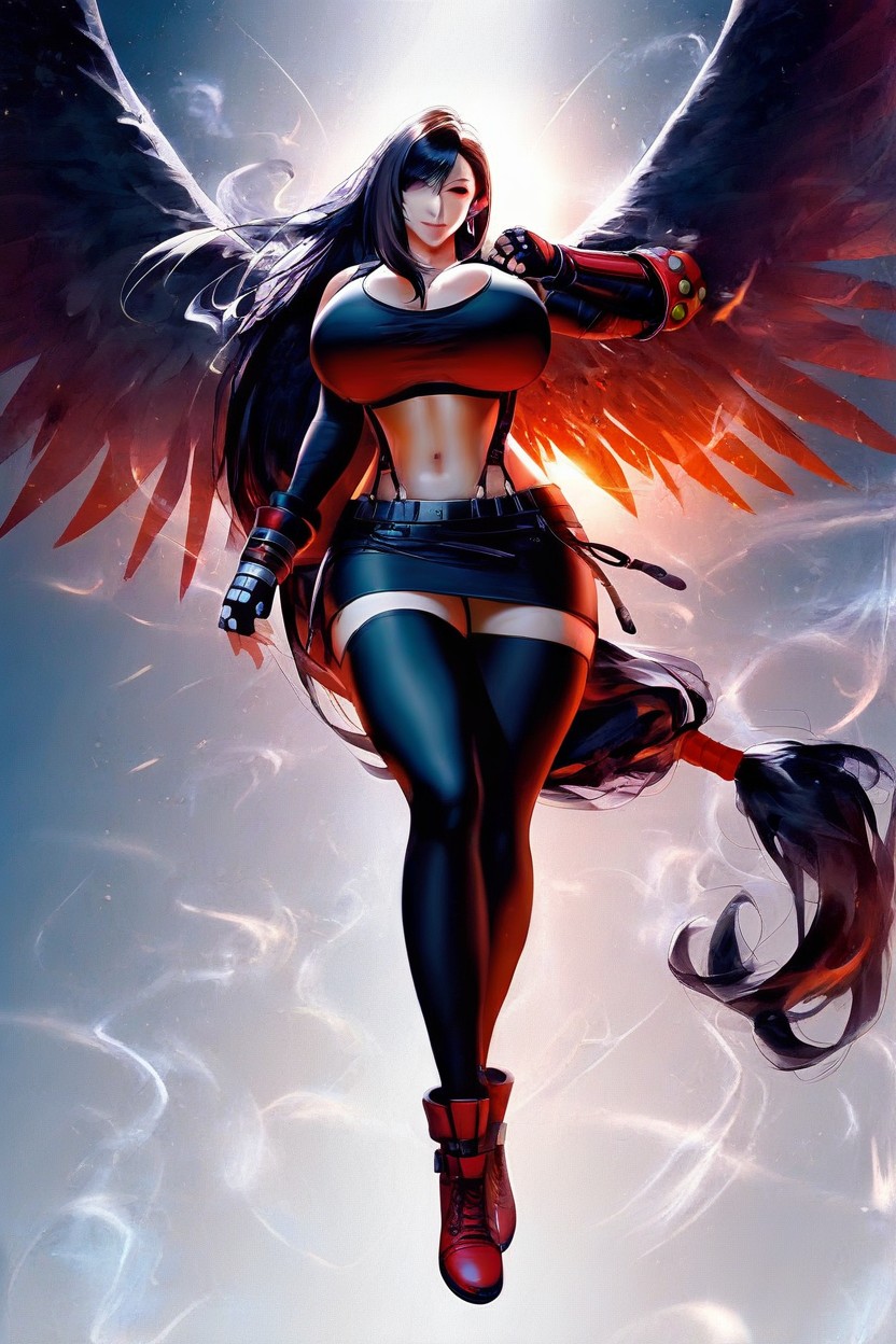 Black Leg Armor, Happy, Tifa Lockhart Hentai AI Porn