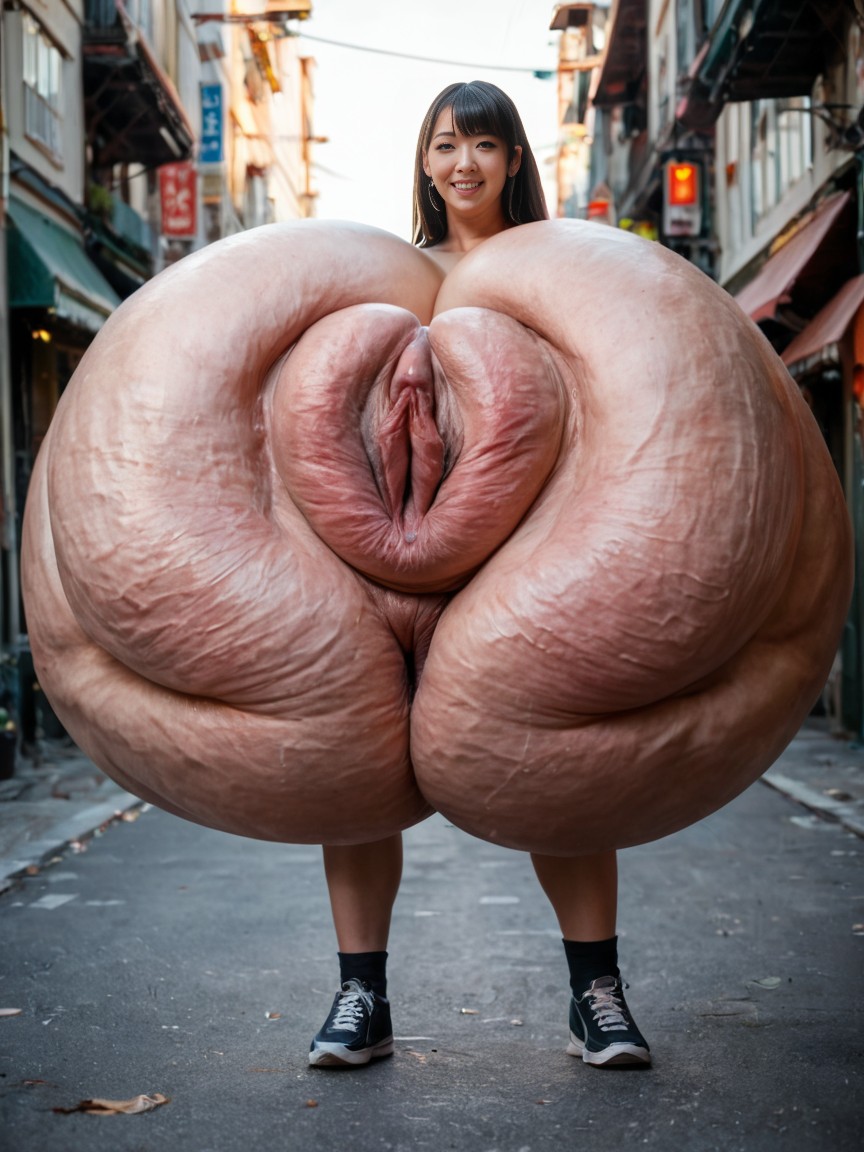 Cumming, Long Straight Black Hair, Athletic AI Porn