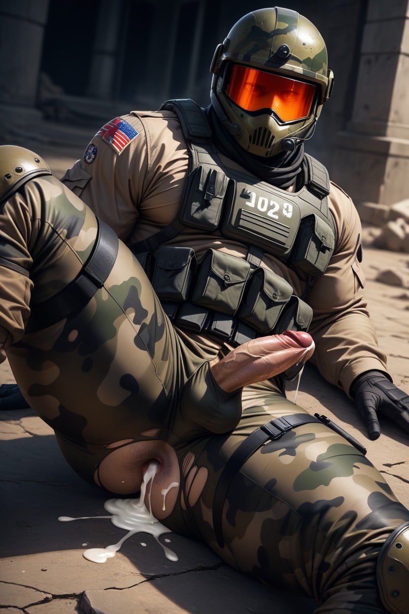 Male Replica Soldier Clothes, Spooning Sex, Anus AI Gay Porn