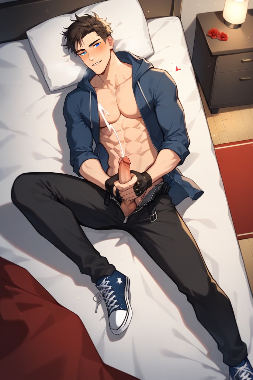 Open Fly, Location Bed, Body AI Gay Porn