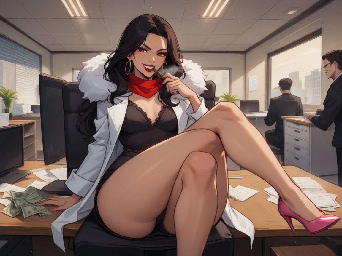Low Breast Depth, Brown Eyes, One Woman Latina AI Porn