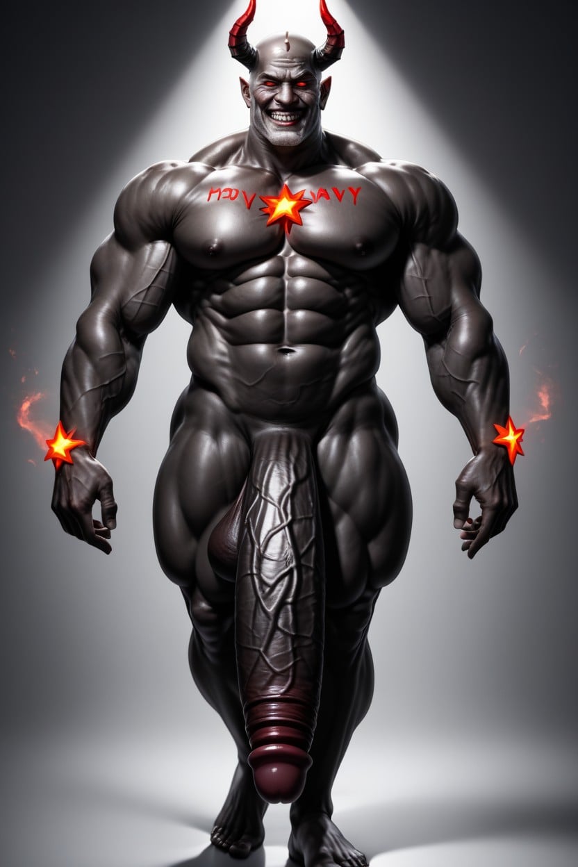 Grinning, Horny, Muscular AI Gay Porn