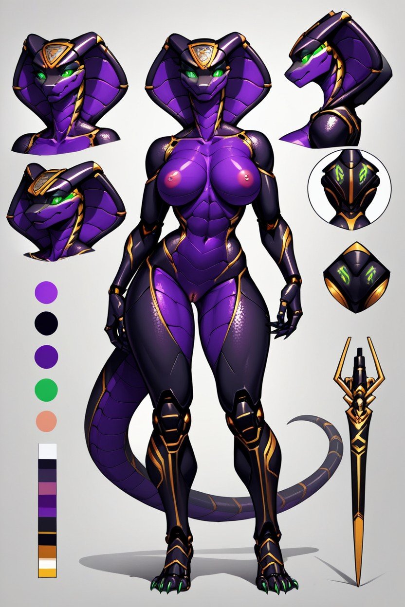Robot Legs, Reference Sheet With Its Colors, Robot Head Furry AI Porn