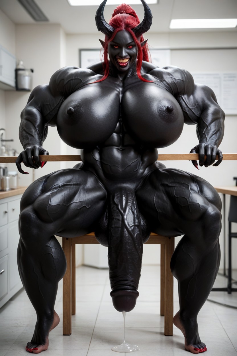 Gigantic, Restrained, Big Claws Shemale AI Porn