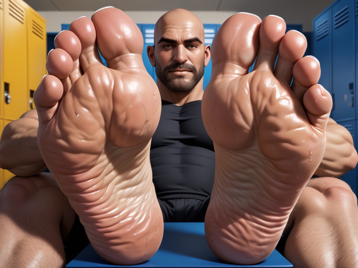 Visible Sniffing, Naked, Legs Up AI Gay Porn
