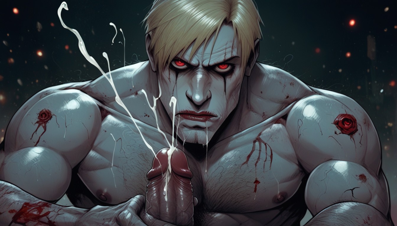 Large, Sweaty, Red Evil Eyes AI Gay Porn