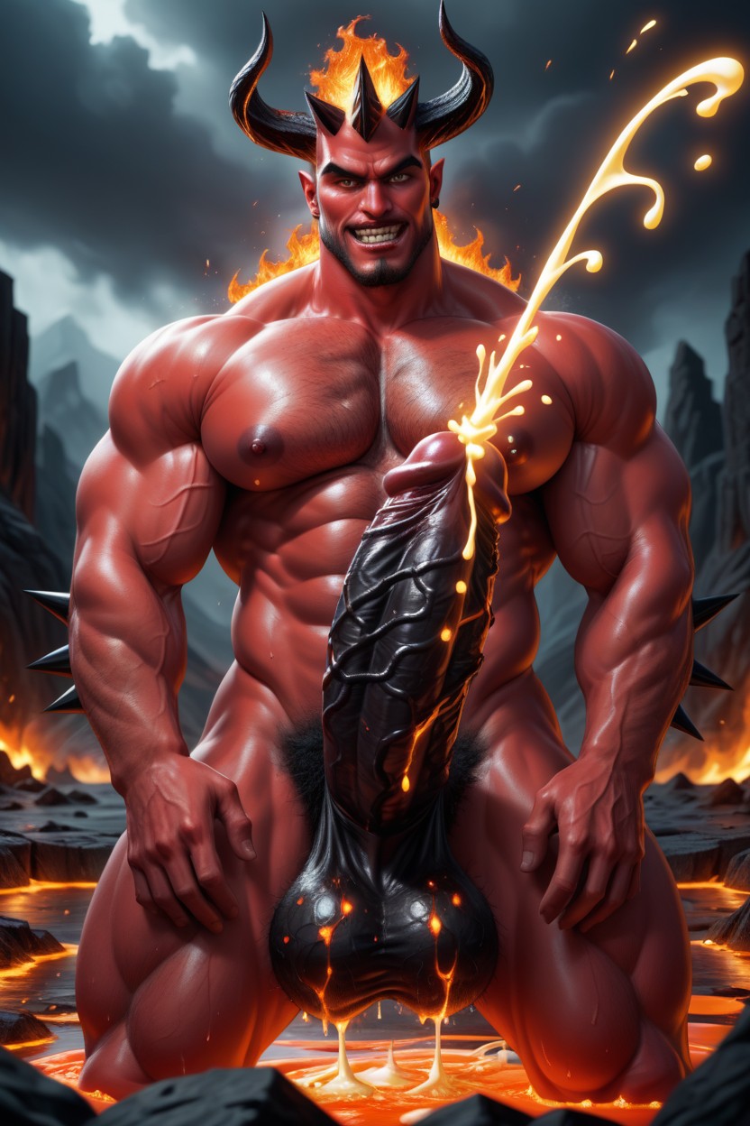 Big Spikes On Dick, Cumshot, Big Spikes On Dick AI Gay Porn