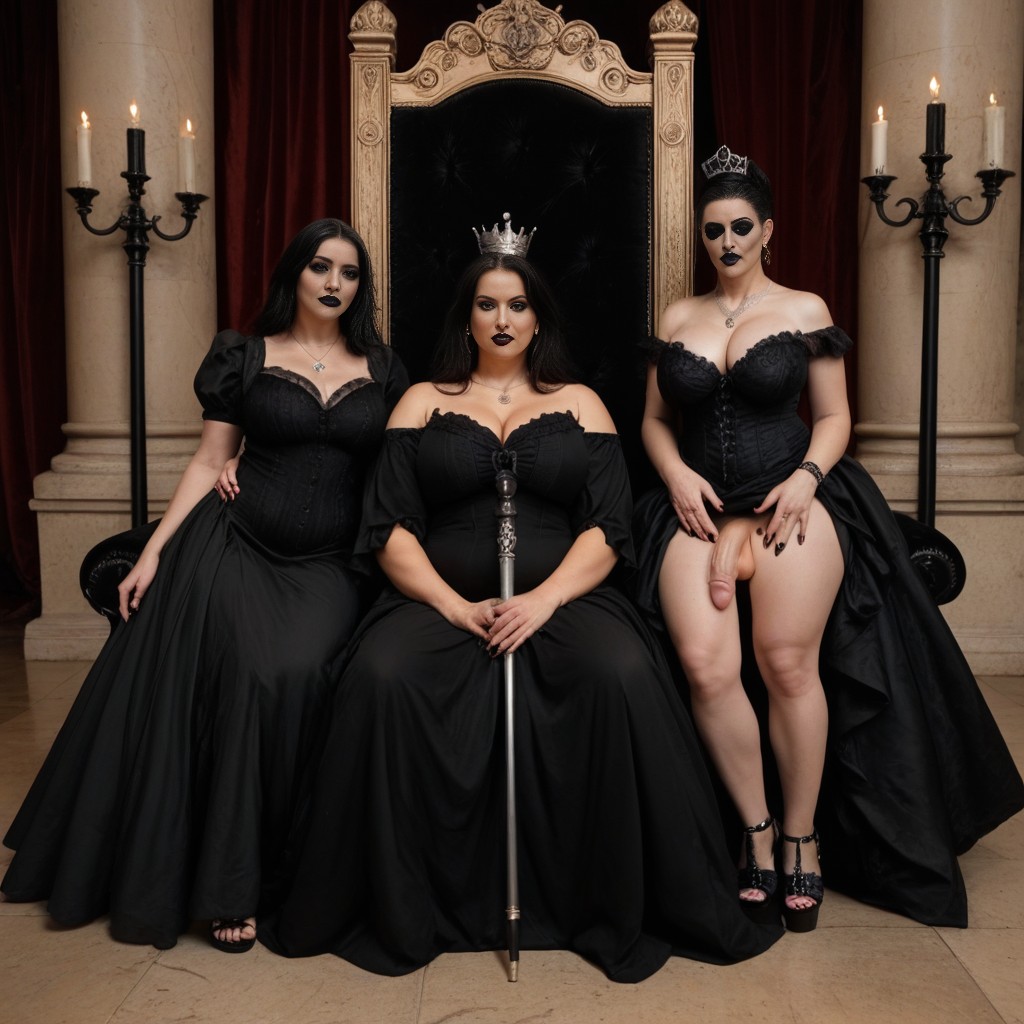 Bbw, Gothic Makeup, Serious Shemale AI Porn
