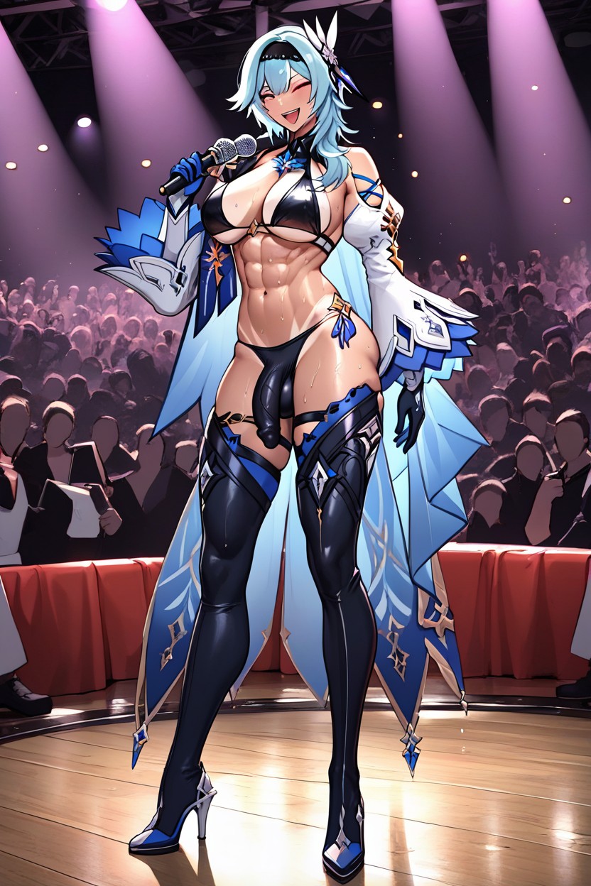 Model, Fully Covered Penis, Pop Singer Wear Shemale AI Porn