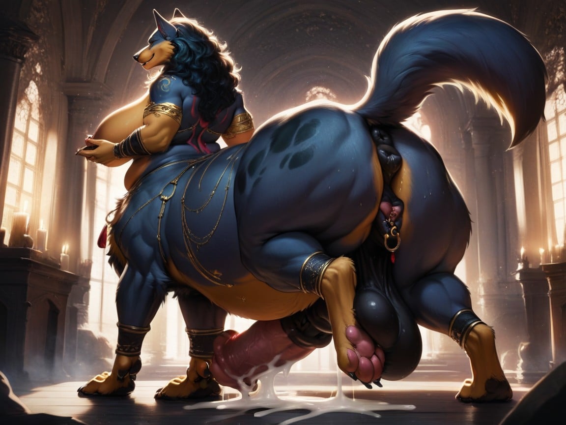 Gynomorph, Balls Piercing, Wide Flared AI獸人黃片
