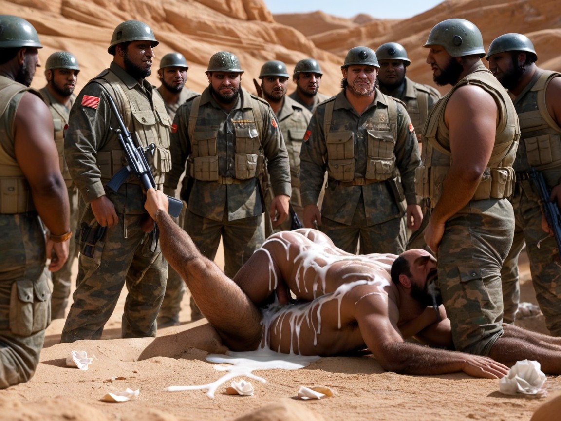 Gruppen-sex, Bold, Désert Porno IA Gay