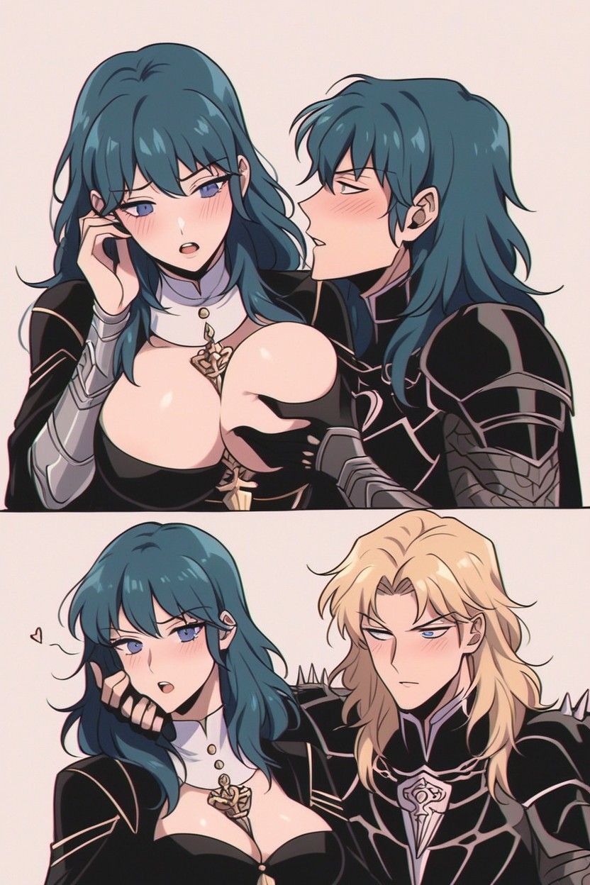 Side View, Single View, A Lot Of Breast Cleavage Hentai AI Porn