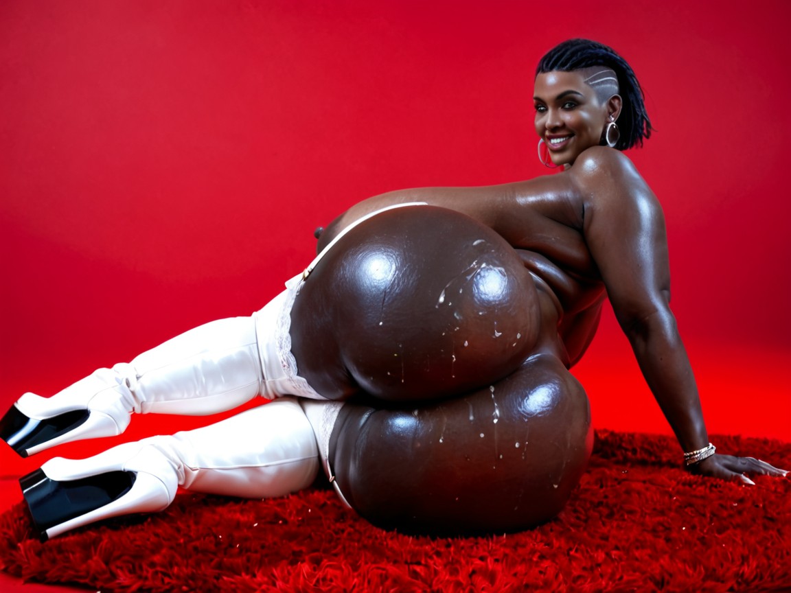 Volumetric, Horny, Exposing Gigantic Oversized Round Ass BBW AI Porn
