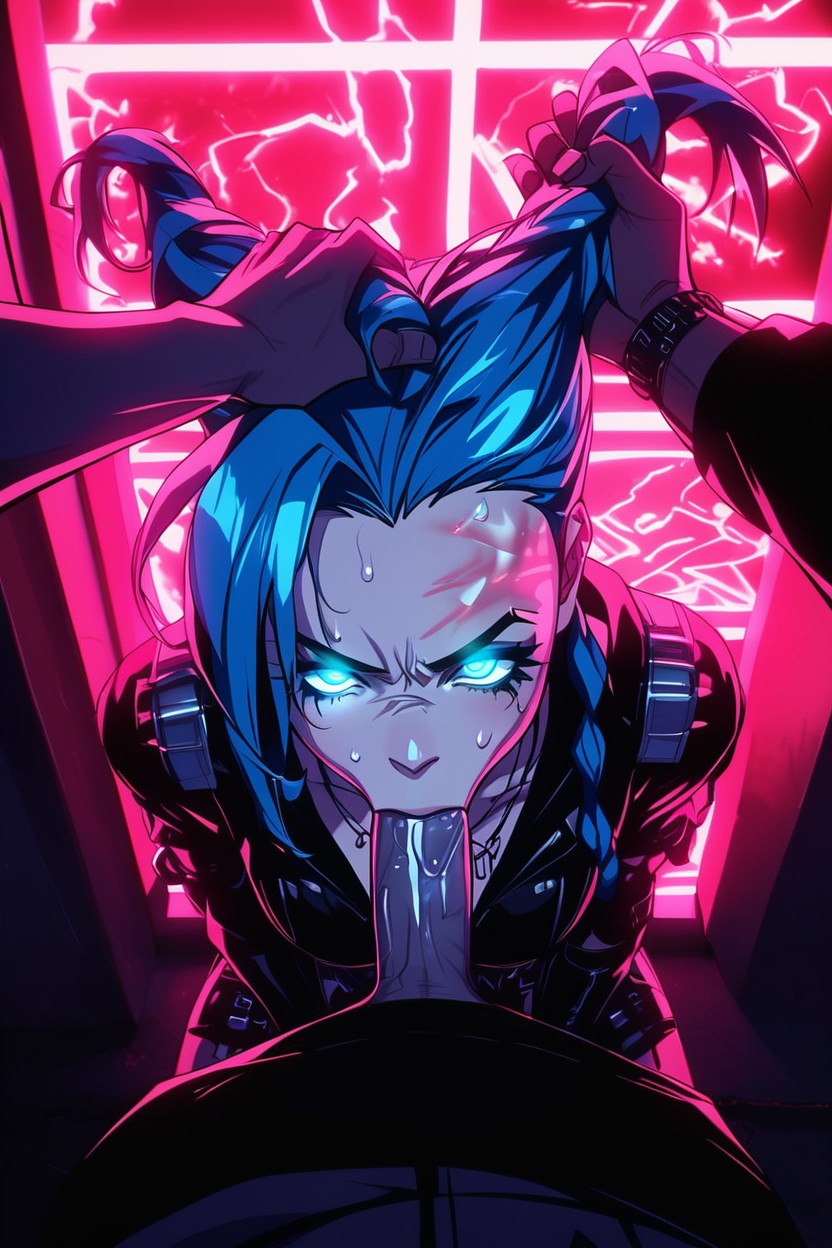 Tap Out, Neon, Dick On Throat Hentai AI Porn