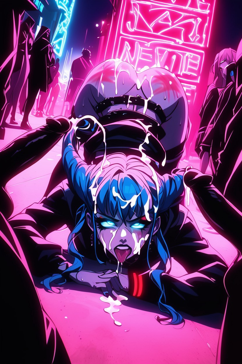 Doggystyle, Bukakke, Side View Hentai AI Porn