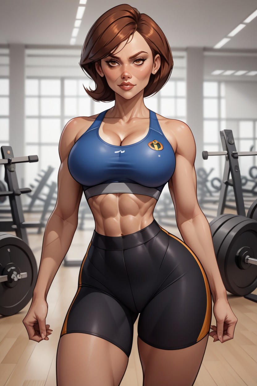 The Incredibles, Working Out, Studio Lighting AI Porn