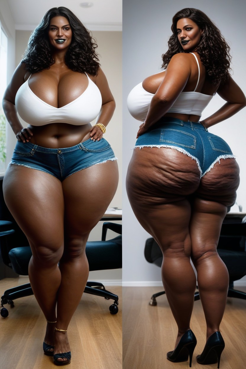 Brown Eyes, 1 Person, Extremely Wide Hips AI Porn