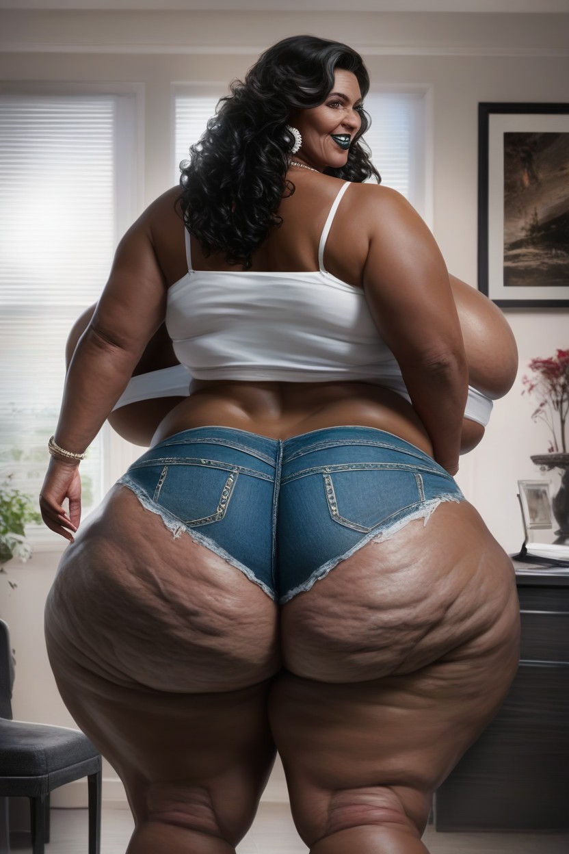 Standing, Beauty Face, Extremely Enormous Fake Booty AI Porn